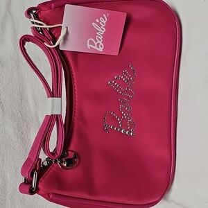 Barbie x Miniso Pink Rhinestone Barbie Under Arm Purse Shoulder Bag Rhinestone